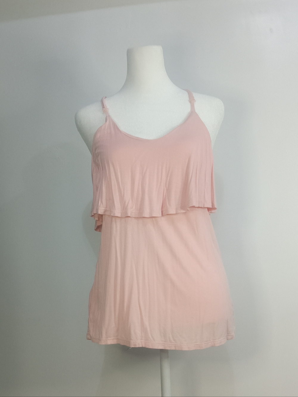 Forever 21 Light Pink Ruffle Layer Cami